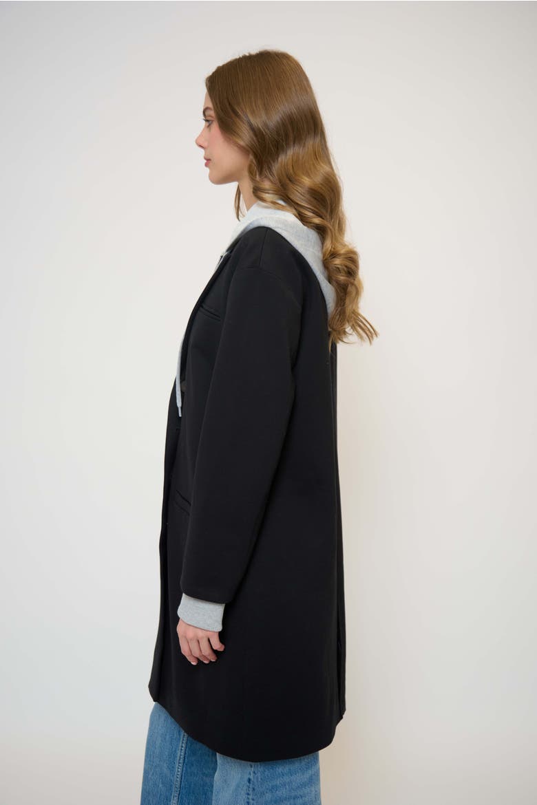 Daphne Dickey Coat, Alternate, color, BLACK