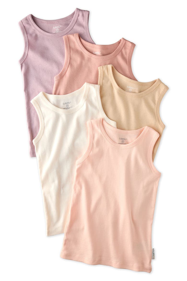 Malone Organic Cotton Assorted 5-Pack Muscle Tanks, Main, color, SORBET