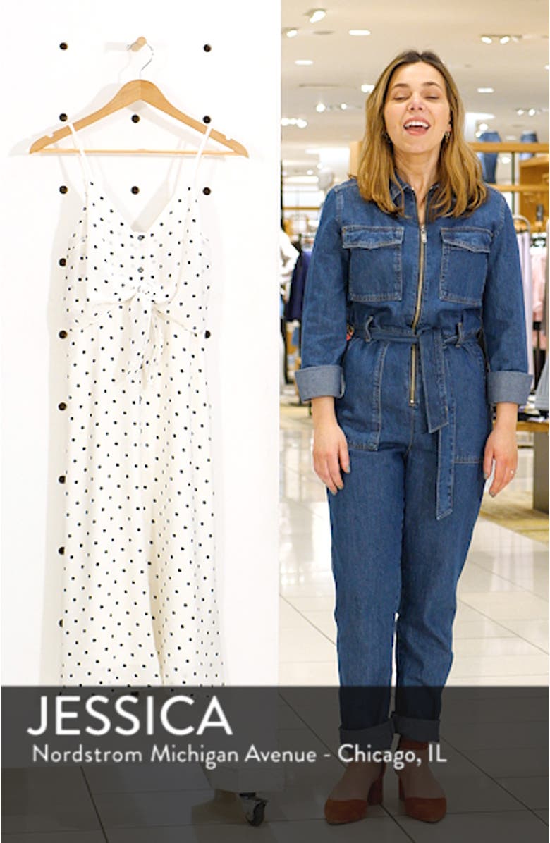 Polka Dot Tie Waist Midi Dresss, sales video thumbnail