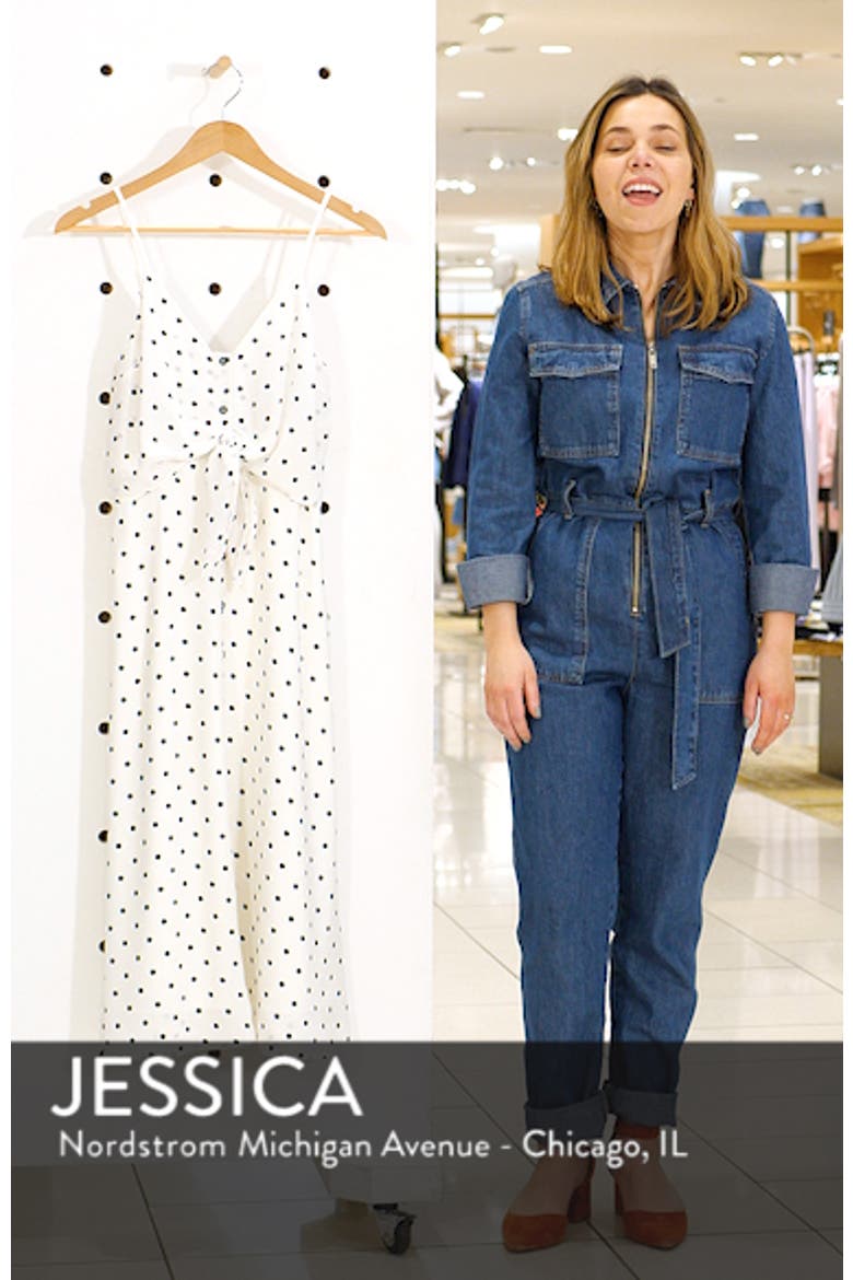 Polka Dot Tie Waist Midi Dresss video