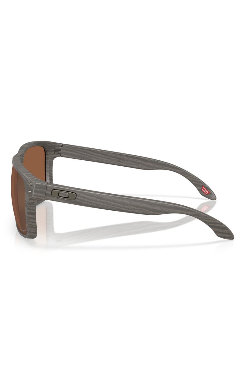 Oakley 61mm Prizm<sup>™</sup> Polarized Rectangular Sunglasses, Alternate, color, Light Wood