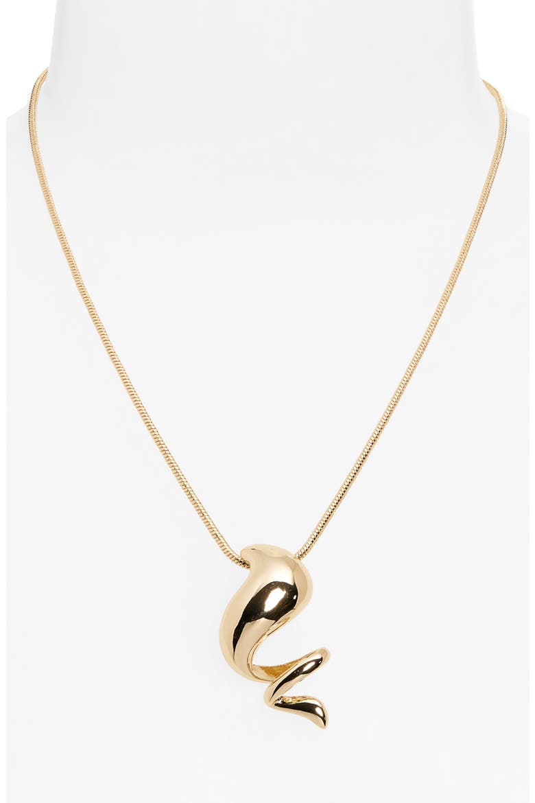 Spiral Pedant Necklace, Alternate, color, GOLD