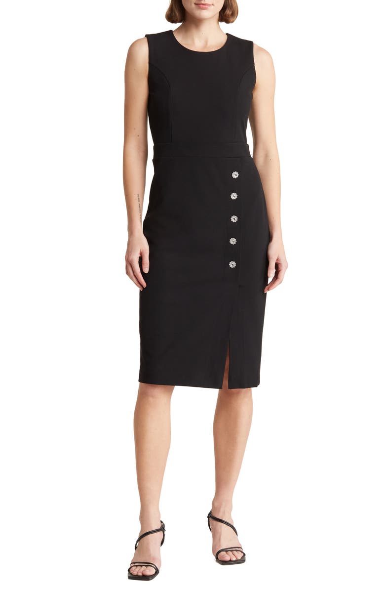 T Tahari Sleeveless Sheath Dress, Main, color,
