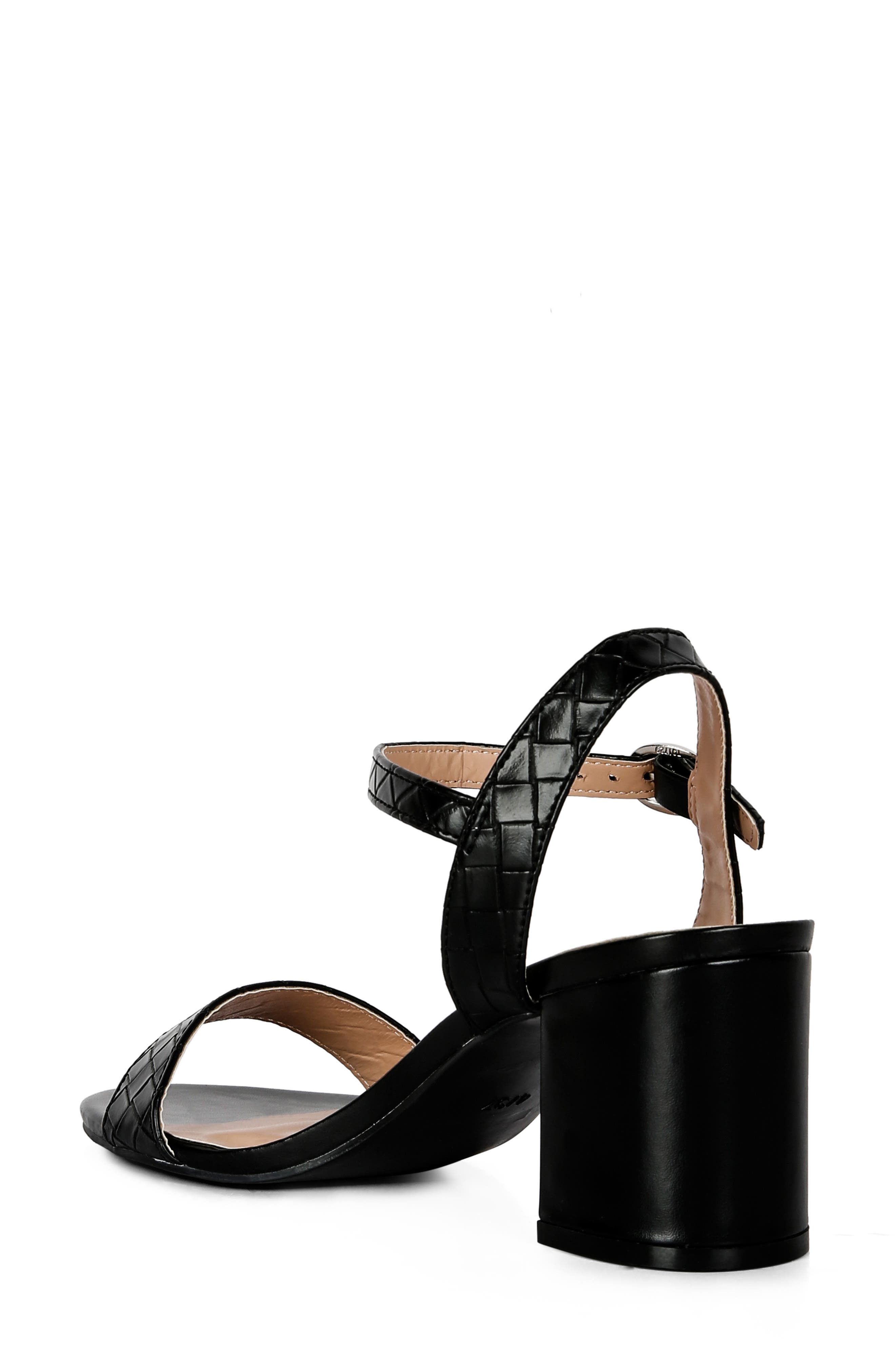 LONDON RAG Poiret Block Heel Sandal, Alternate, color, Black