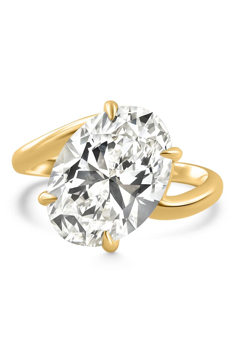 Certified 7Ct Oval Diamond Engagement Ring 14k Gold Lab Grown, Main, color, 14k Yellow Gold