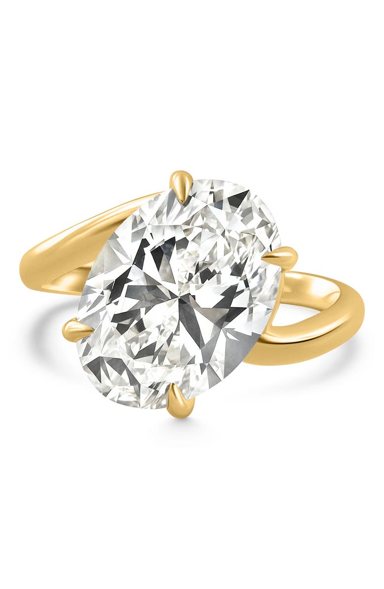 Bliss Diamond Certified 7Ct Oval Diamond Engagement Ring 14k Gold Lab Grown, Main, color, 14K Yellow Gold