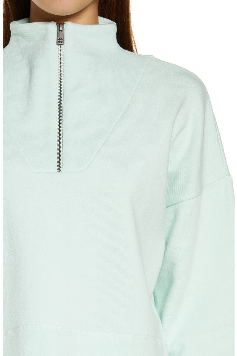 Nestle Up Half Zip Sweatshirt, Alternate, color, PEARL BLUE