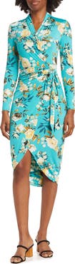 RACHEL Rachel Roy Printed Marlene Wrap Midi Dress