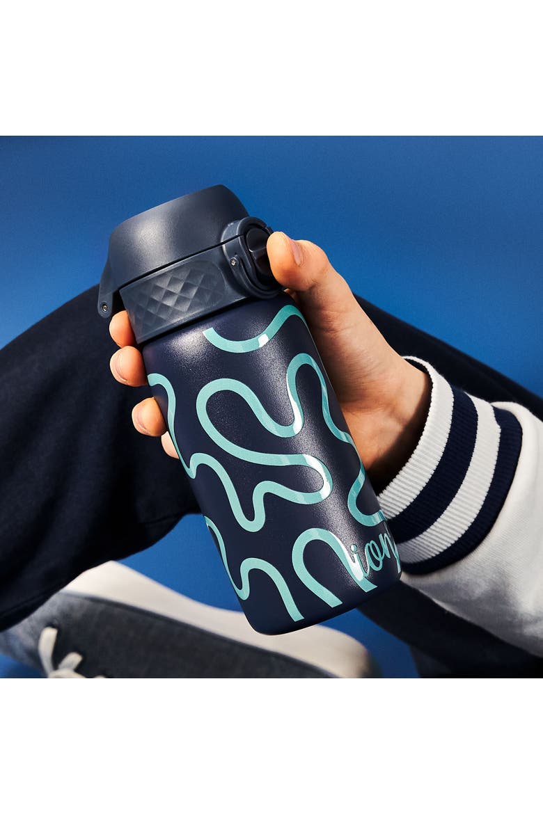 Double Walled Stainless Steel Water Bottle - 11oz, Alternate, color, Squiggly Line