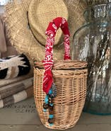 Fortela Wicker Concho Small Handbag