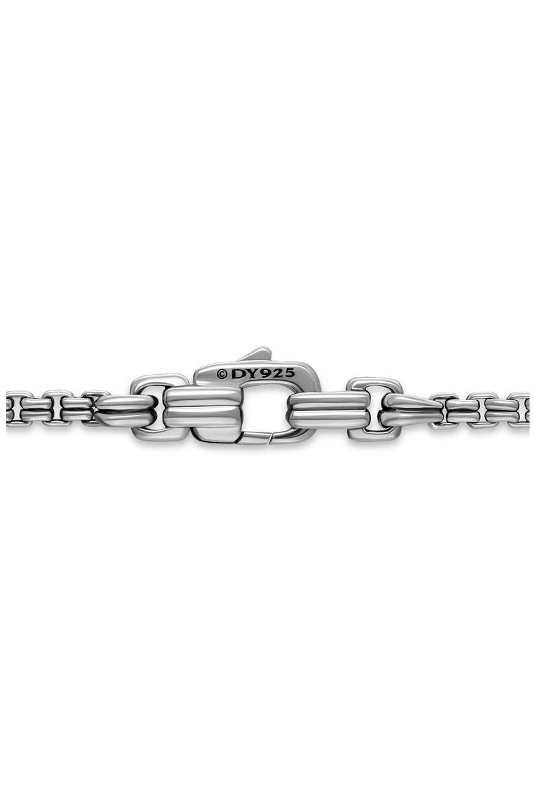 Men's Double Box Chain Necklace in Sterling Silver, 2.6mm, Alternate, color, SILVER