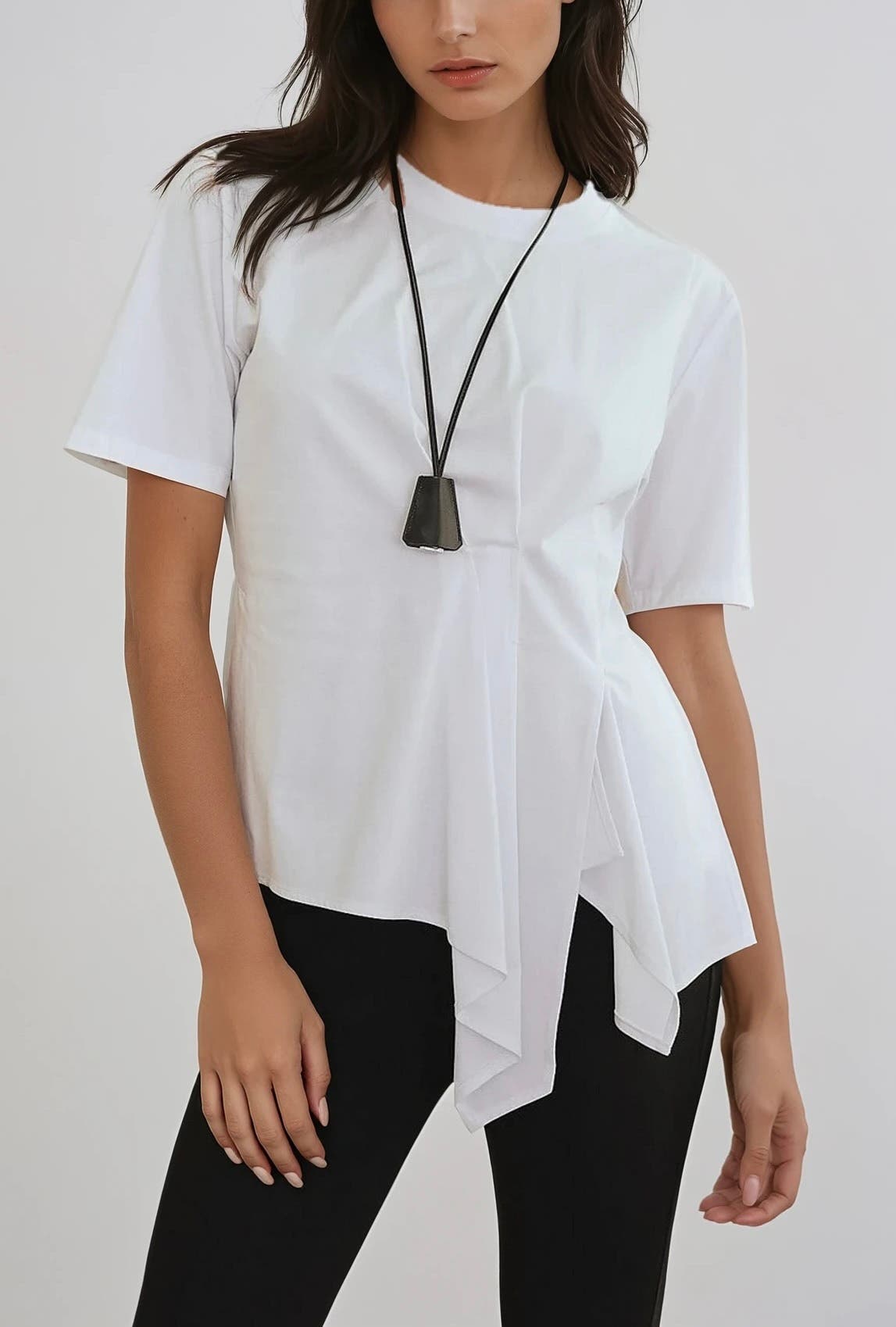 lise Asymmetric Drape Top