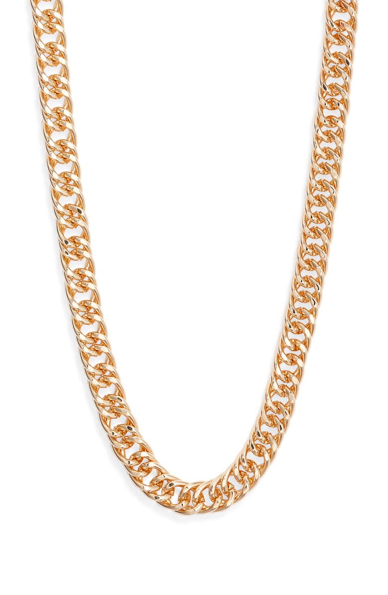 Open Edit Curb Chain Necklace, Main, color, Gold