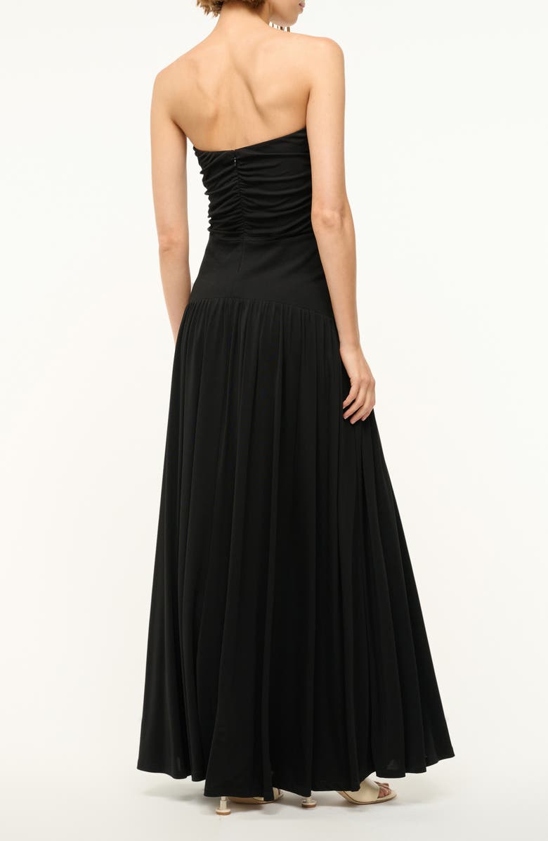 STAUD Mariana Strapless Maxi Dress, Alternate, color, Black