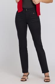 NYDJ Marilyn Round Patch Pocket Straight Leg Jeans
