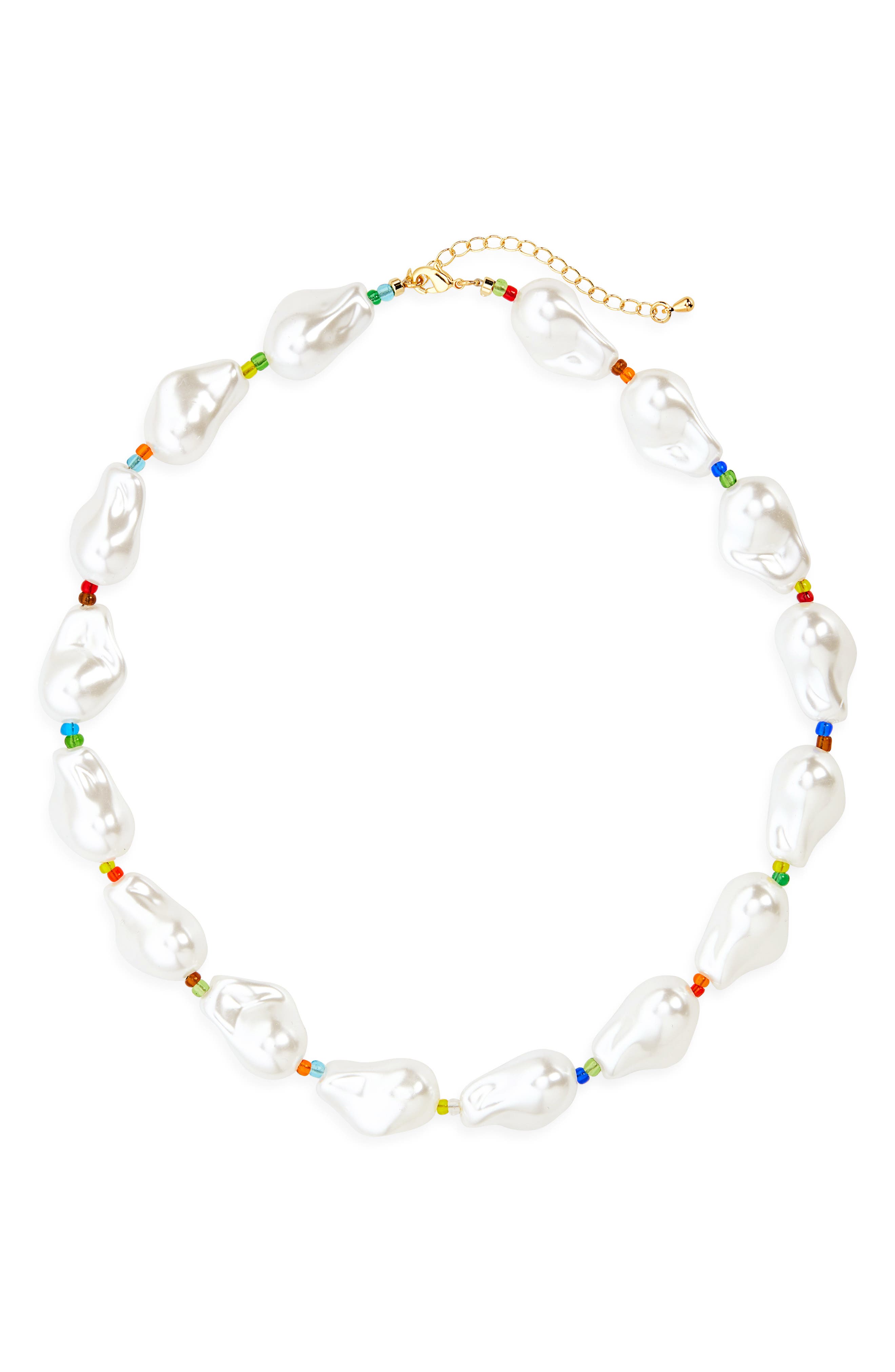 EYE CANDY LOS ANGELES Noe Faux Pearl Necklace