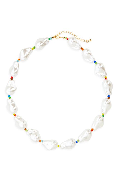 Noe Faux Pearl Necklace