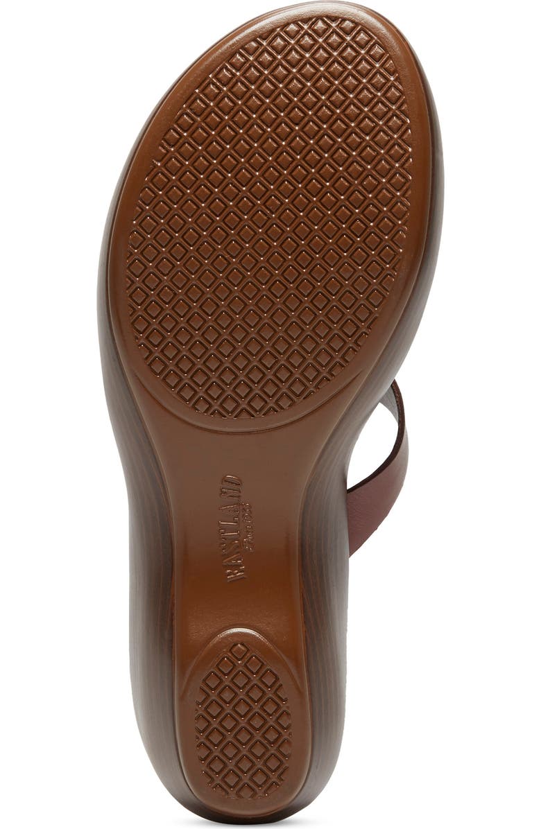 Eastland Laurel Leather Platform Wedge Sandal, Alternate, color, Mahogany