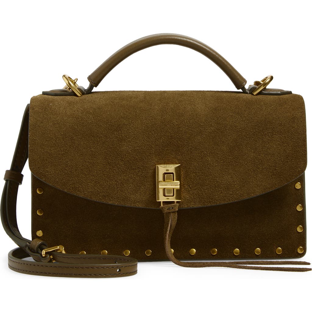 Rebecca Minkoff Darren Suede Crossbody Bag In Brown