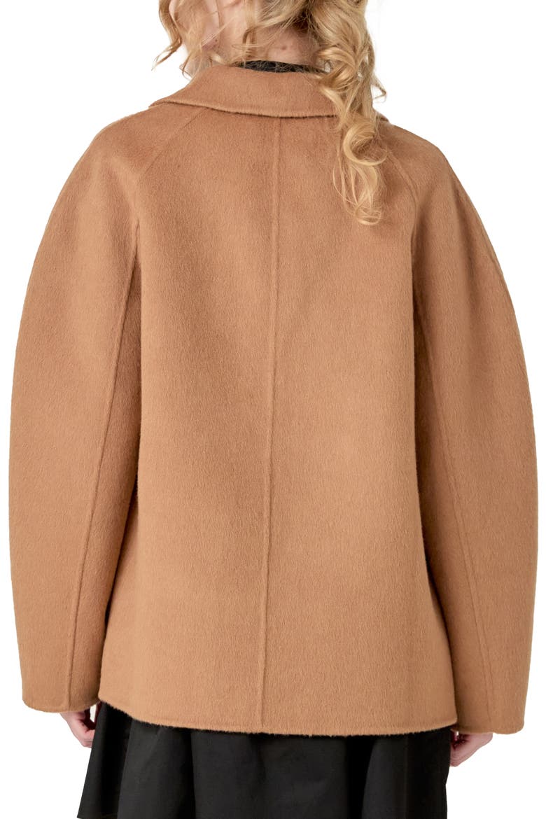 Oversize Wool Coat, Alternate, color, BROWN