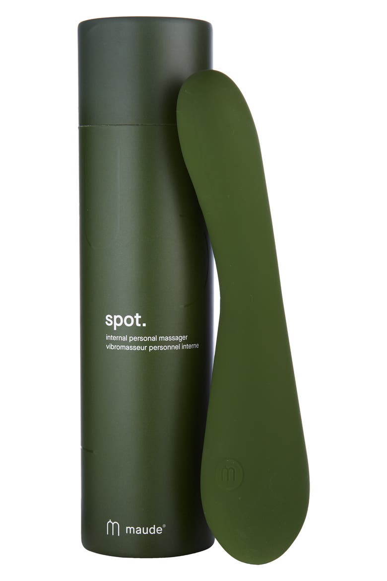 spot. 5-Speed Curved Internal Personal Massager, Main, color, GREEN