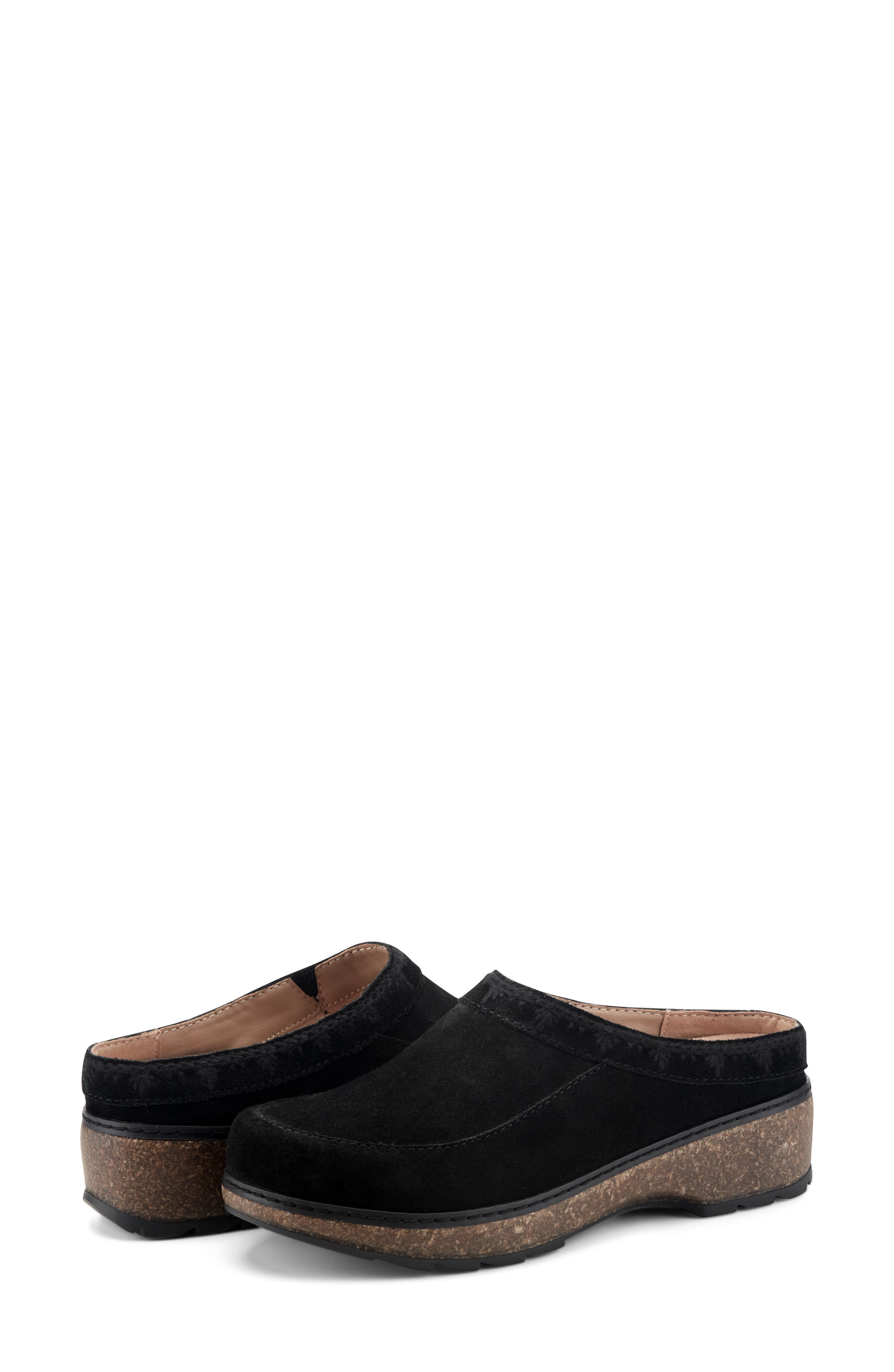 Kamona Clog, Alternate, color, BLACK SUEDE