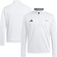 adidas Men's adidas White Miami Hurricanes Elevated Quarter-Zip Jacket