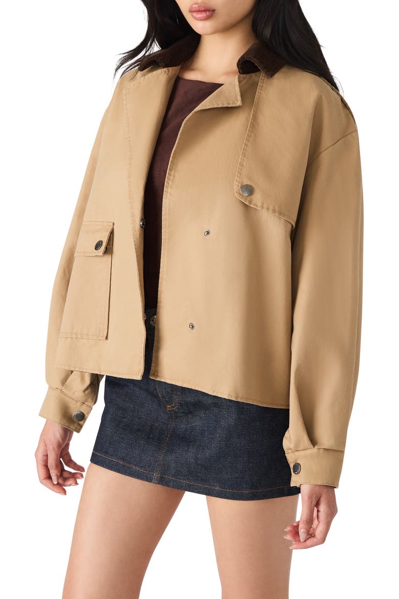 Luisa Twill Jacket, Alternate, color, TAN