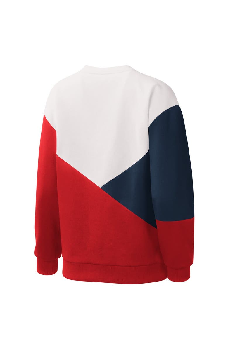 STARTER Women's Starter White/Red Boston Red Sox Shutout Pullover Sweatshirt, Alternate, color, White