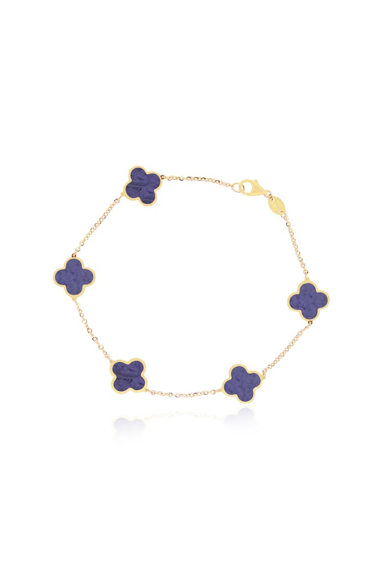 Small Amethyst Clover Bracelet, Main, color, Amethyst