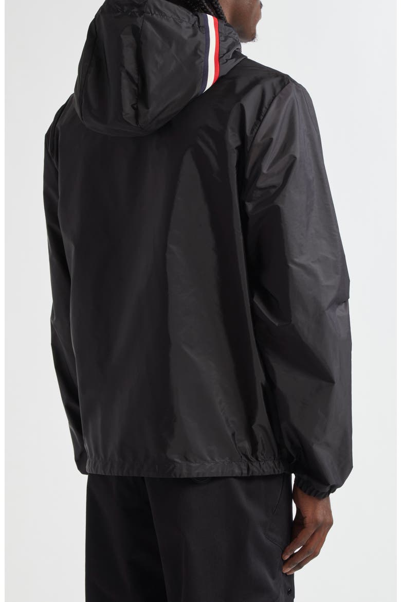 Grimpeurs Hooded Water Repellent Nylon Jacket, Alternate, color, BLACK/ BLACK