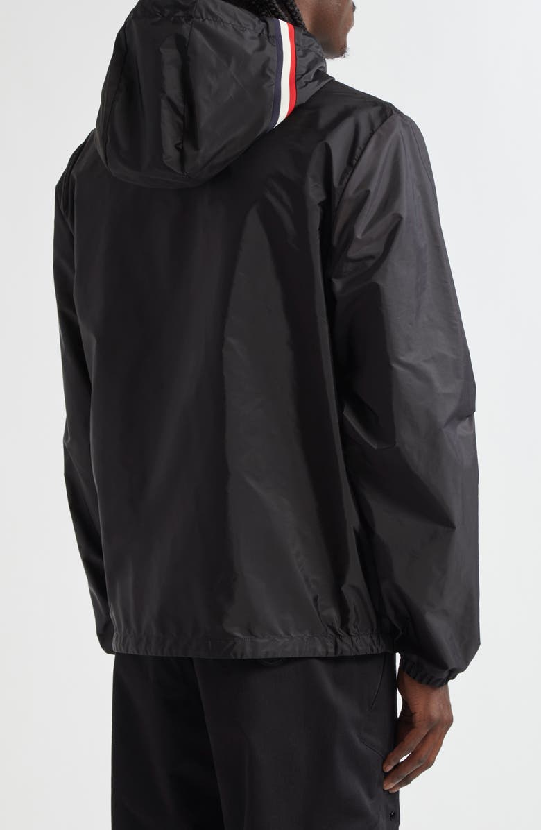 Moncler Grimpeurs Hooded Water Repellent Nylon Jacket, Alternate, color, Black/ Black