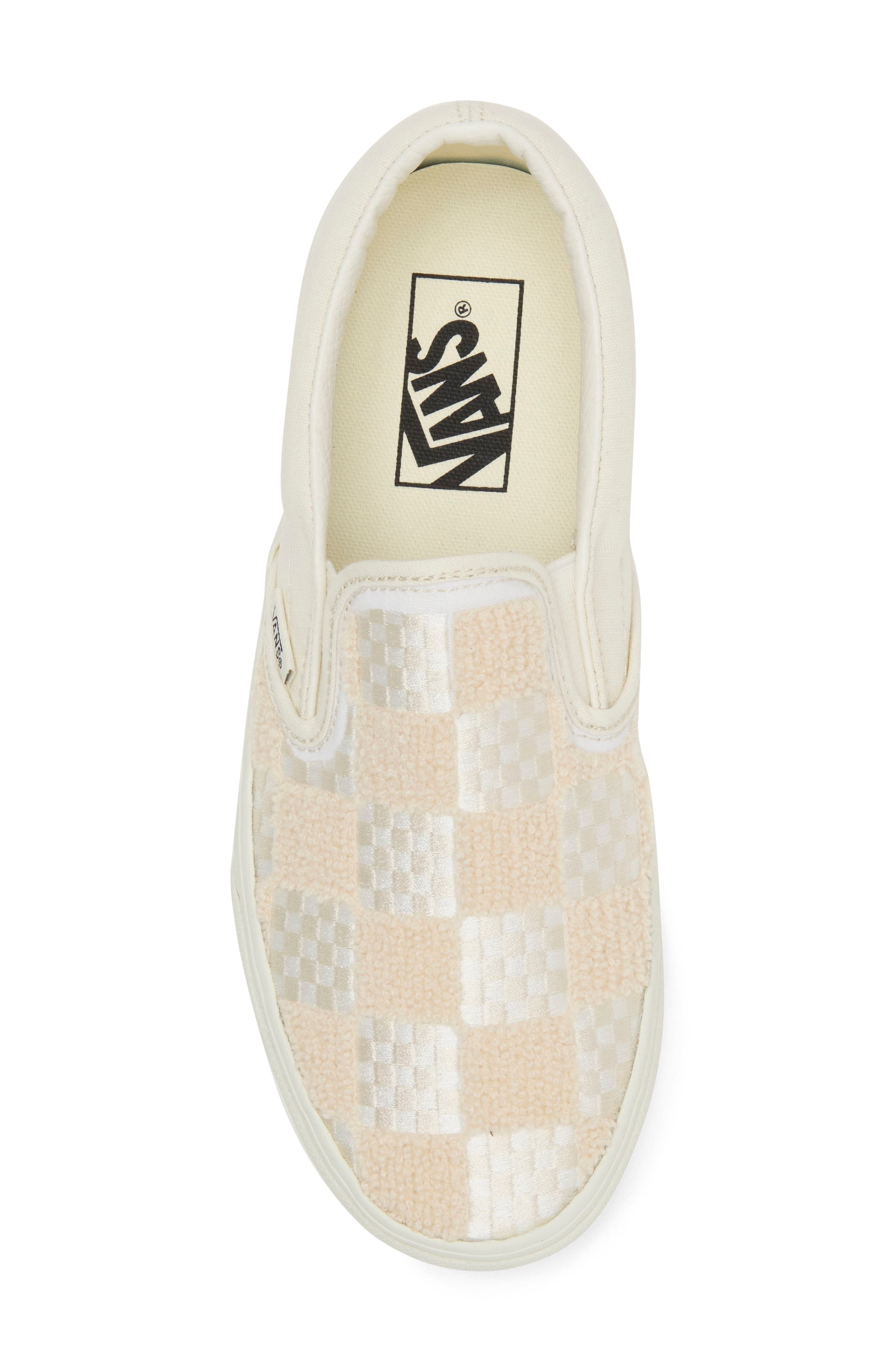 Classic Tufted Checkerboard Slip-On Sneaker, Alternate, color, MARSHMALLOW