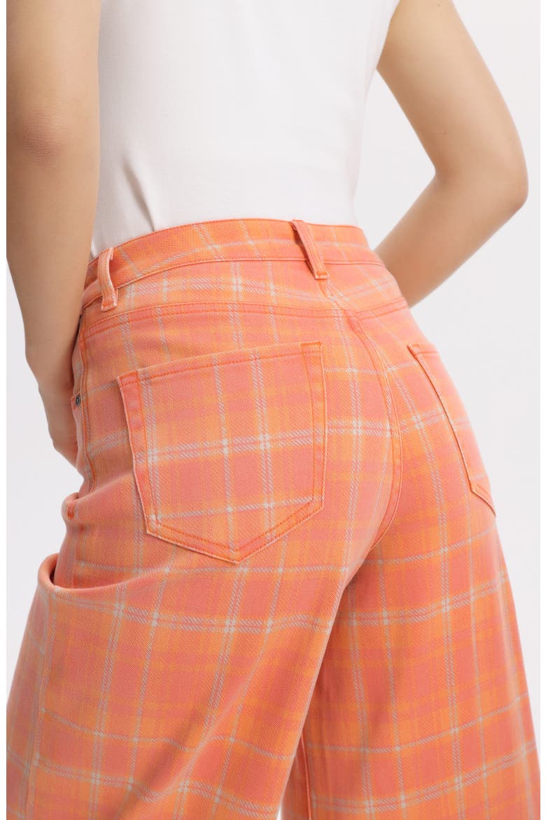 High Waist Bermuda Denim Shorts, Alternate, color, LEAF AND LOTUS