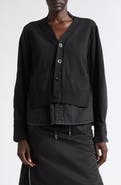 Sacai Cardigan Front Denim Shirt