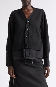 Sacai Cardigan Front Denim Shirt