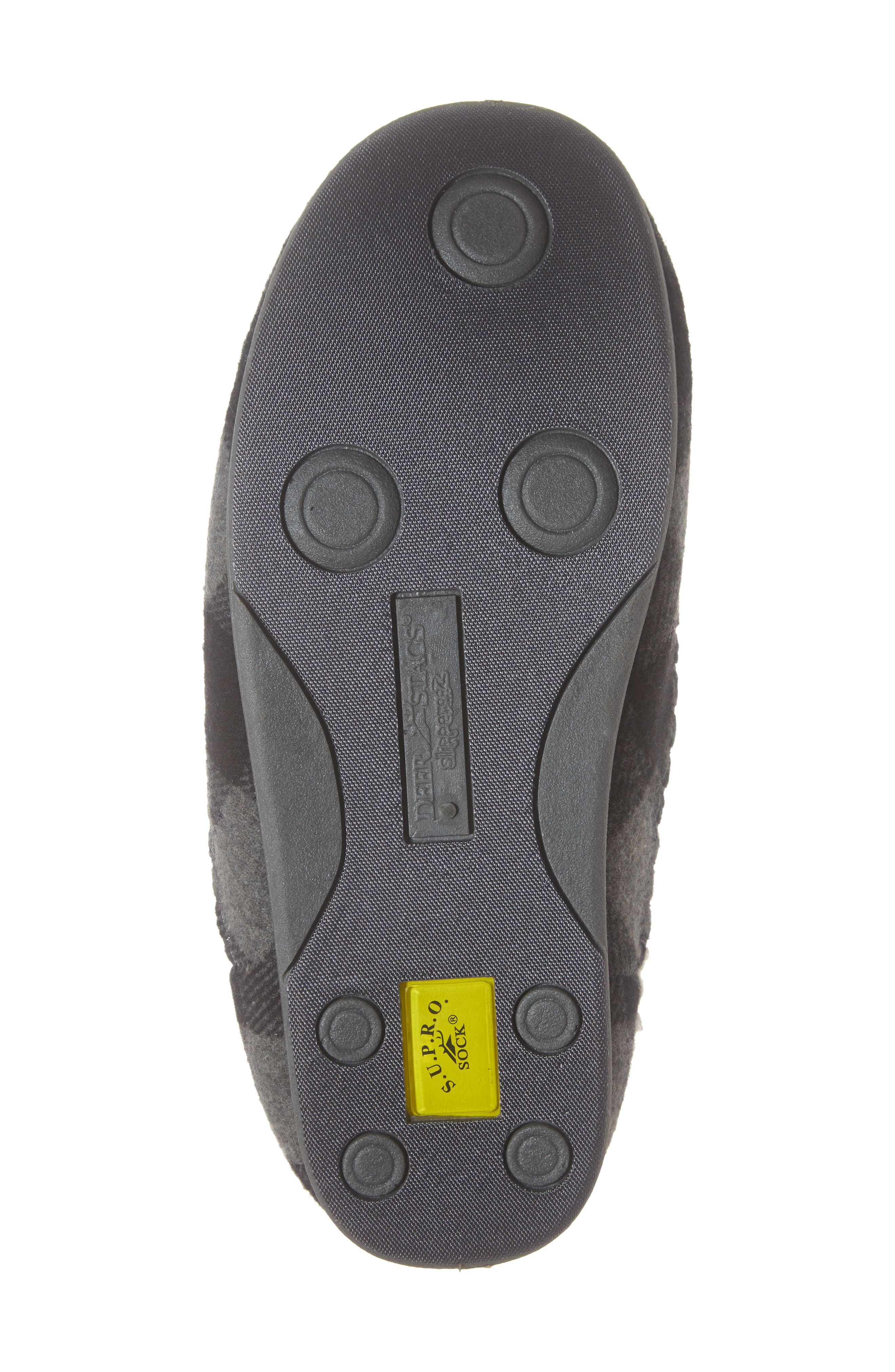 Deer Stags Nordic Slipper, Alternate, color, Grey / Black