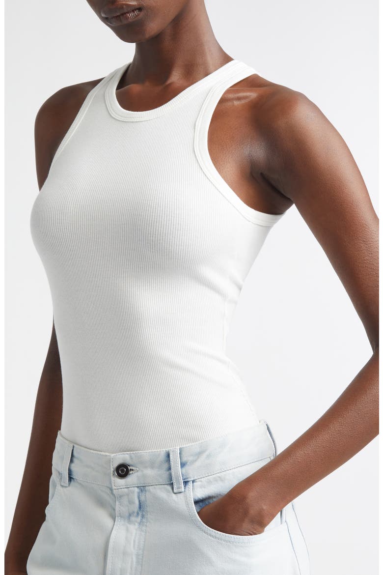 Rib Bodysuit, Alternate, color, BLANC CASSE