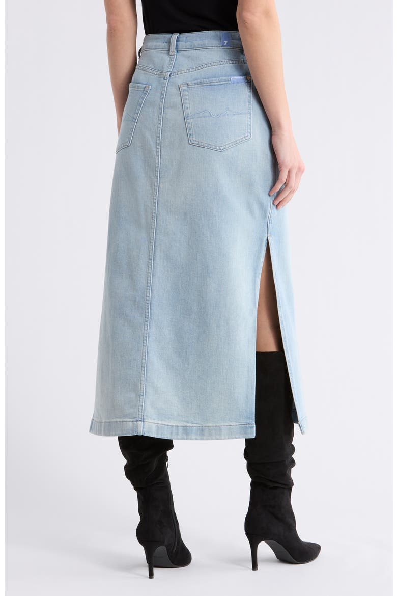 Denim Midi Skirt, Alternate, color, NADOR