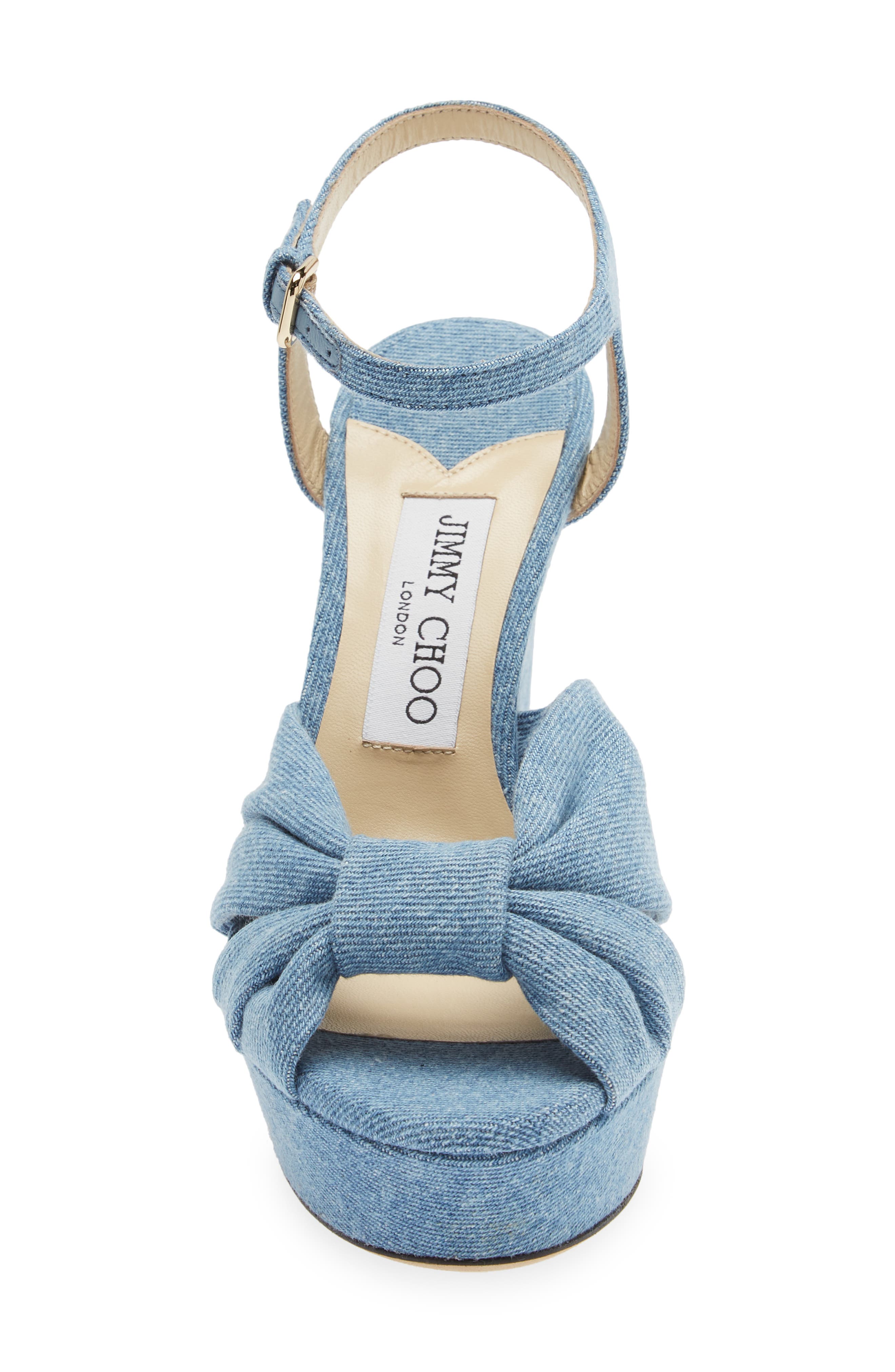Jimmy Choo Heloise Denim Platform Sandal, Alternate, color, 