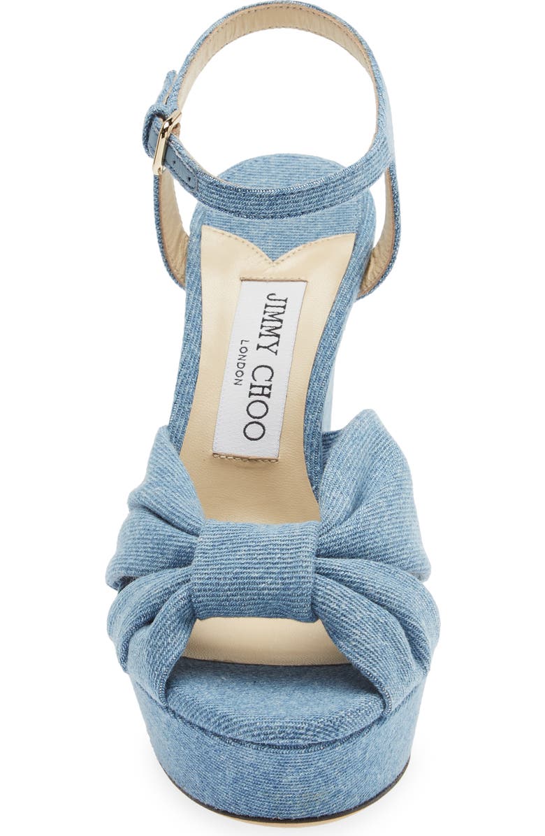 Jimmy Choo Heloise Denim Platform Sandal, Alternate, color,