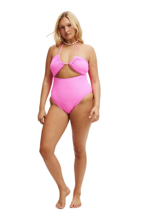 COTTON ON BODY GATHERED HALTER ONE PIECE BRAZILIAN 