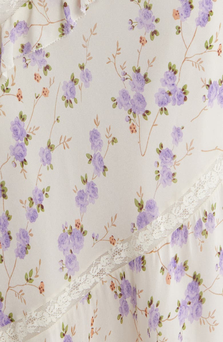 LoveShackFancy Radiance Floral Ruffle Maxi Dress, Alternate, color, 