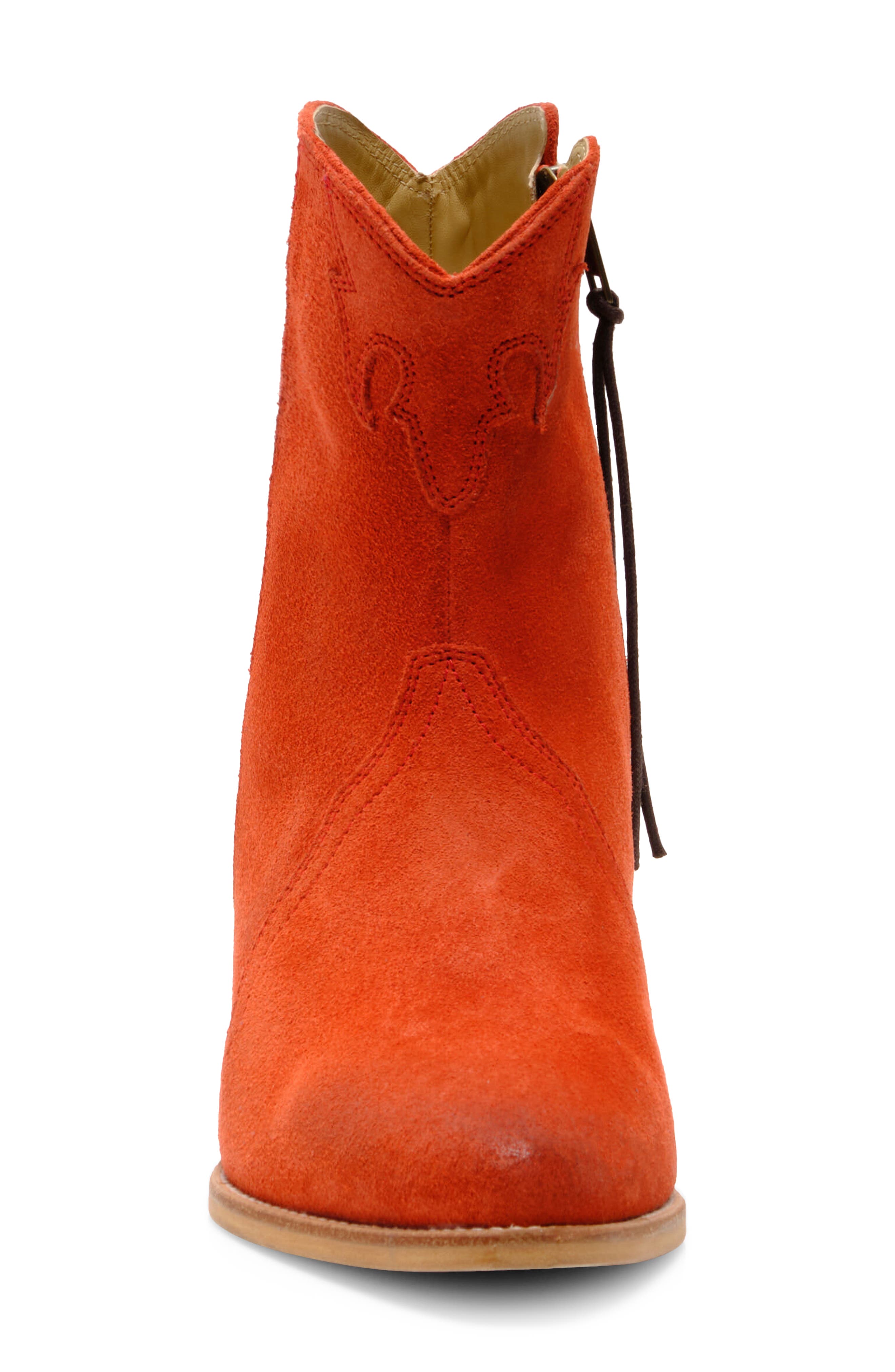 Free People New Frontier Western Bootie, Alternate, color, Coral Fusion