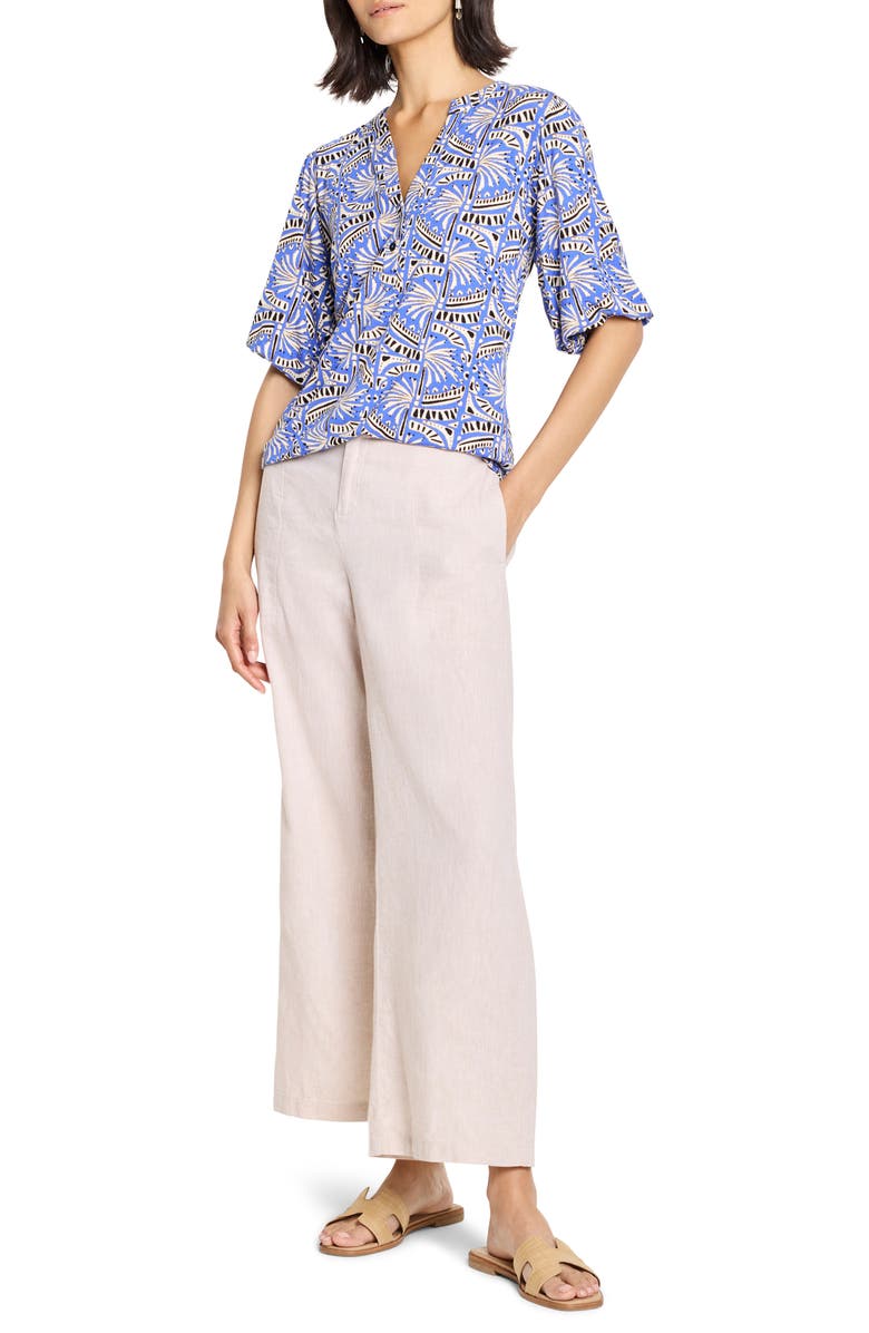 NIC+ZOE Ocean Jewel Jersey Top, Alternate, color, Blue Multi