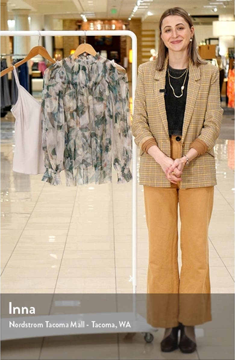 Perri Alessandra Floral Long Sleeve Blouse, sales video thumbnail