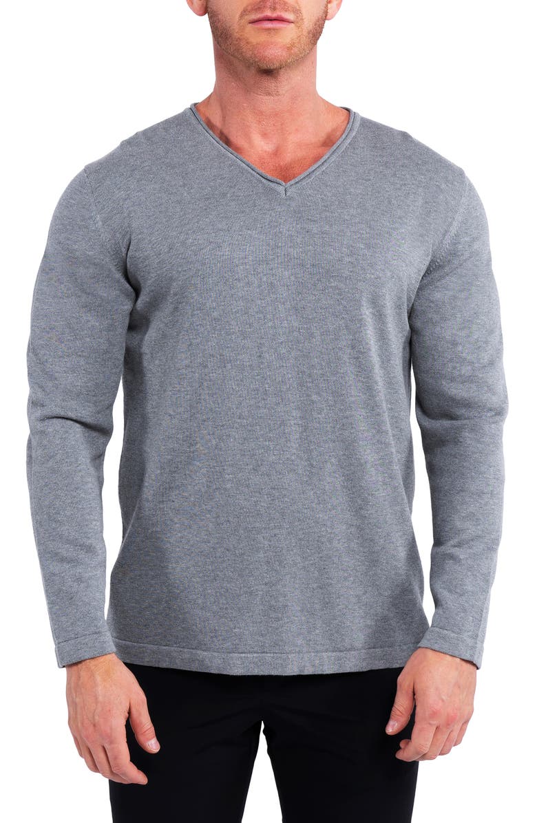 Maceoo V-Neck Wool Blend Sweater, Main, color,