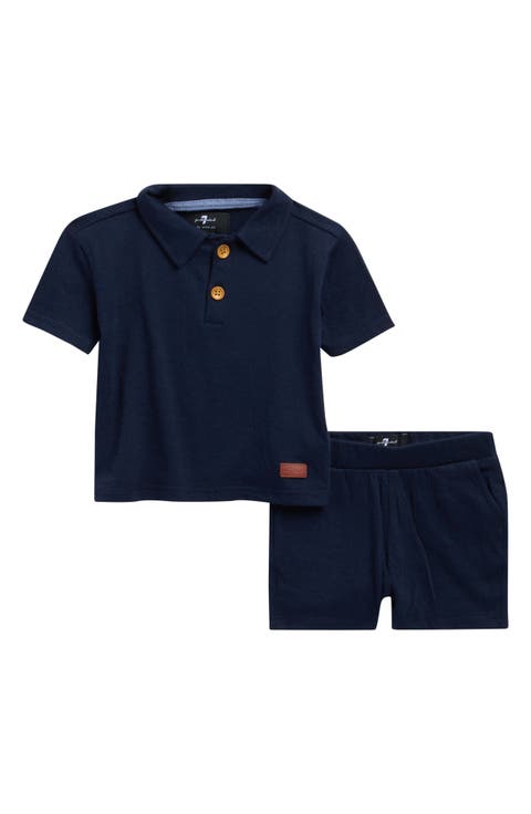 Ribbed Polo & Shorts Set (Baby)