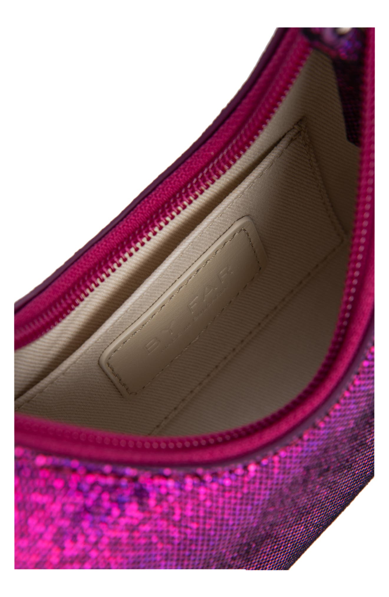 By Far Baby Amber Disco Leather Shoulder Bag, Alternate, color, 