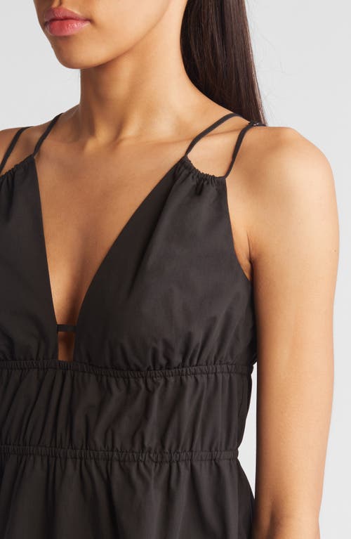 Rails Zendaya Plunge Neck Cotton Blend Mindress In Black